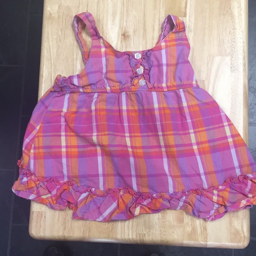 Plaid girls tank